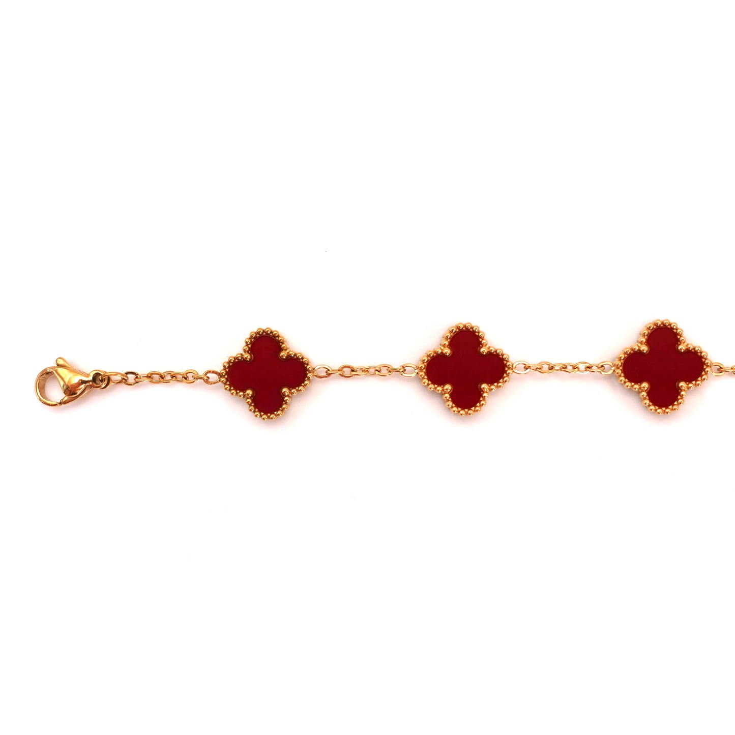 Clover bracelet in burgundy