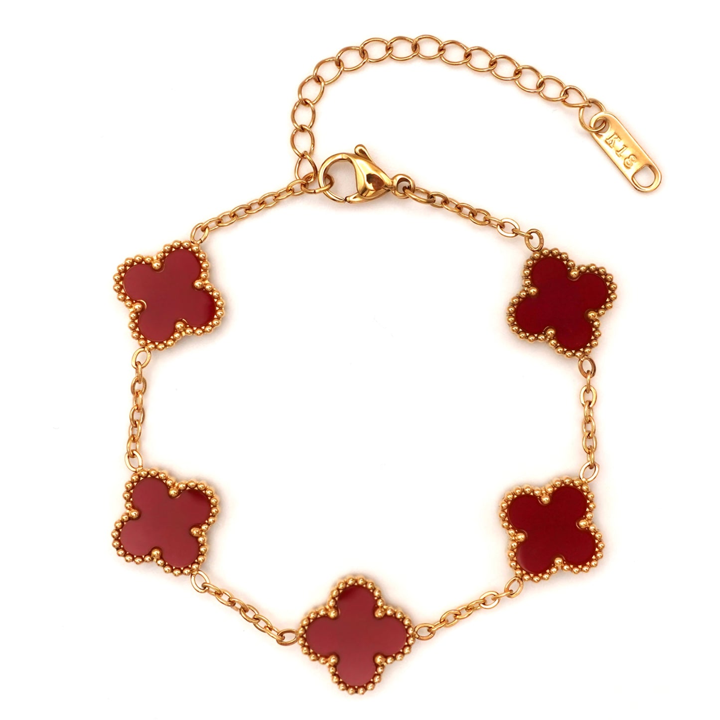 Clover bracelet in burgundy