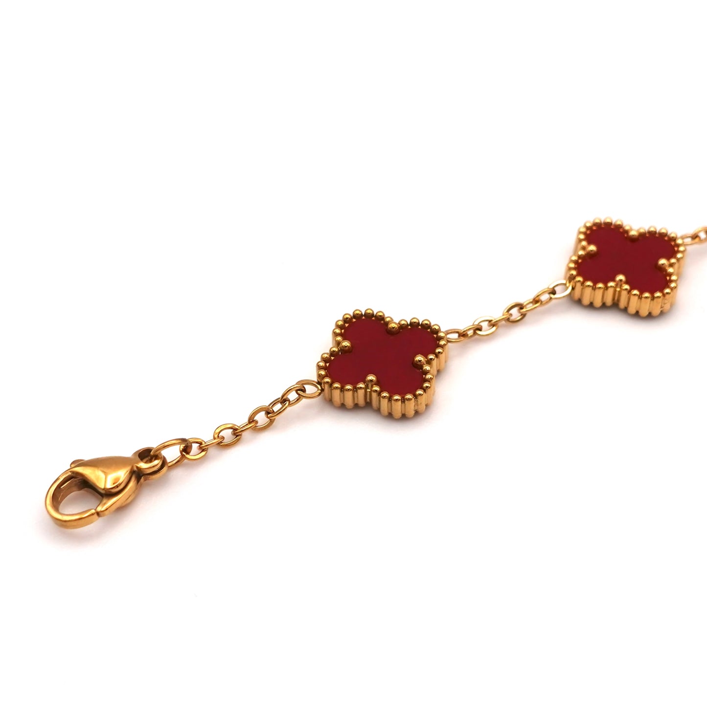 Clover bracelet in burgundy